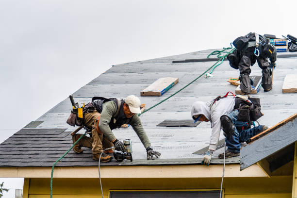 Professional Gutter Installation technician working in Oswego, IL